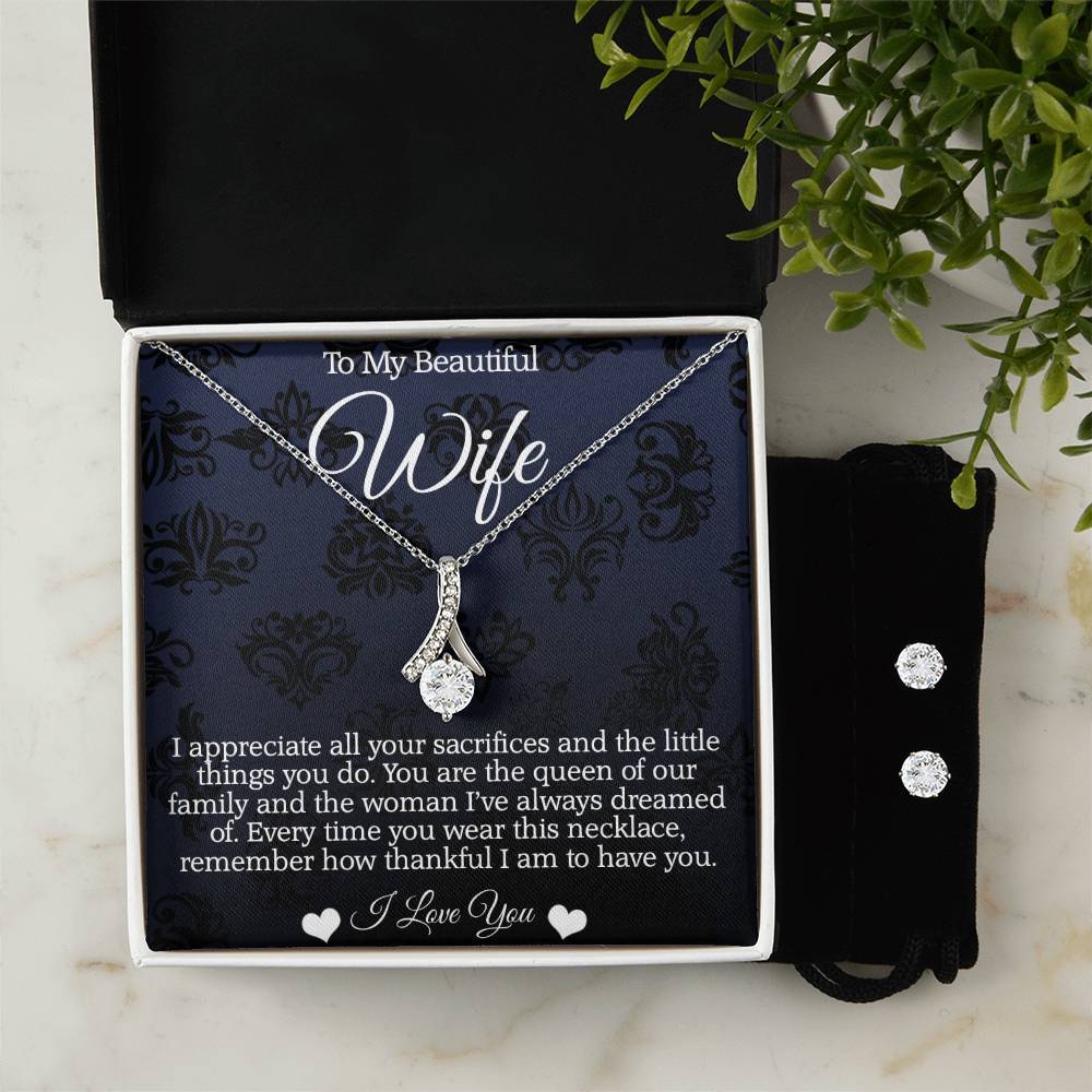 To My Badass Wife Gift - Forever Love Beauty Necklace for Valentine, M –  Wemakeforyou Store
